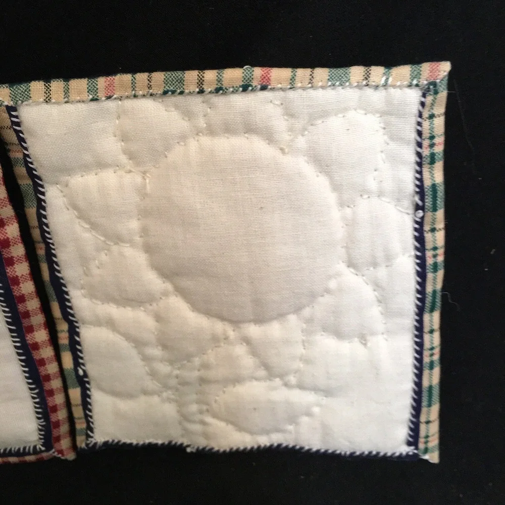 Set Of 5 Hand Sewn Fabric Coasters 4